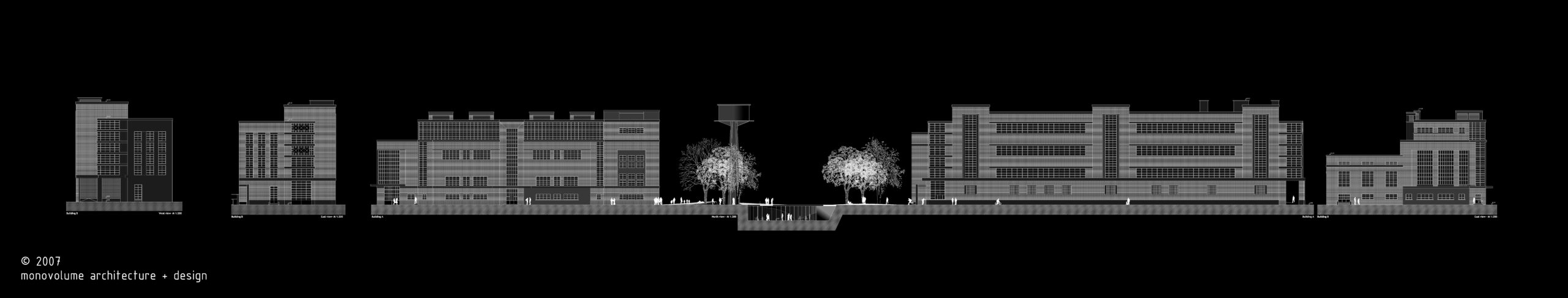 Ex Alumix - Ex Magnesio; Bolzano; Headquarters; Facciata perforata; Architettura razionalista; Urbanistica; monovolume architecture + design; architettura Alto Adige; architettura moderna; monovolume architetti