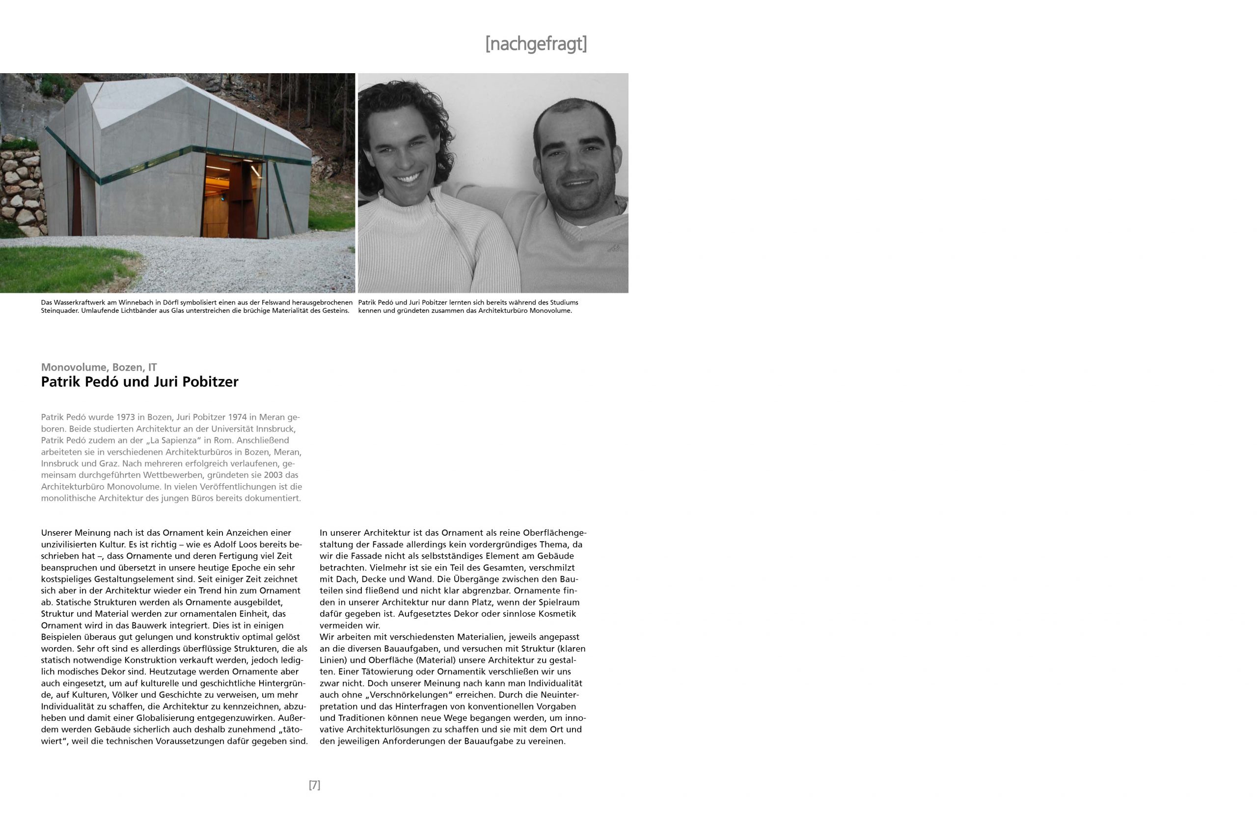News, Press, architecture magazine, magazine subscriptions, publication, architecture article, architecture publication; studio monovolume architecture + design; monovolume Bolzano; architecture South Tyrol; studio architecture bolzano; monovolume architects