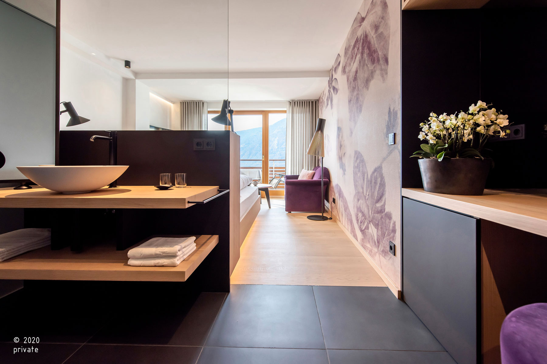 MARINIs giardino Hotel; Bolzano; Alto Adige; interior design; camere; hotel; relax; tradizioni;monovolume architecture + design; architettura Alto Adige; architettura moderna; monovolume architetti