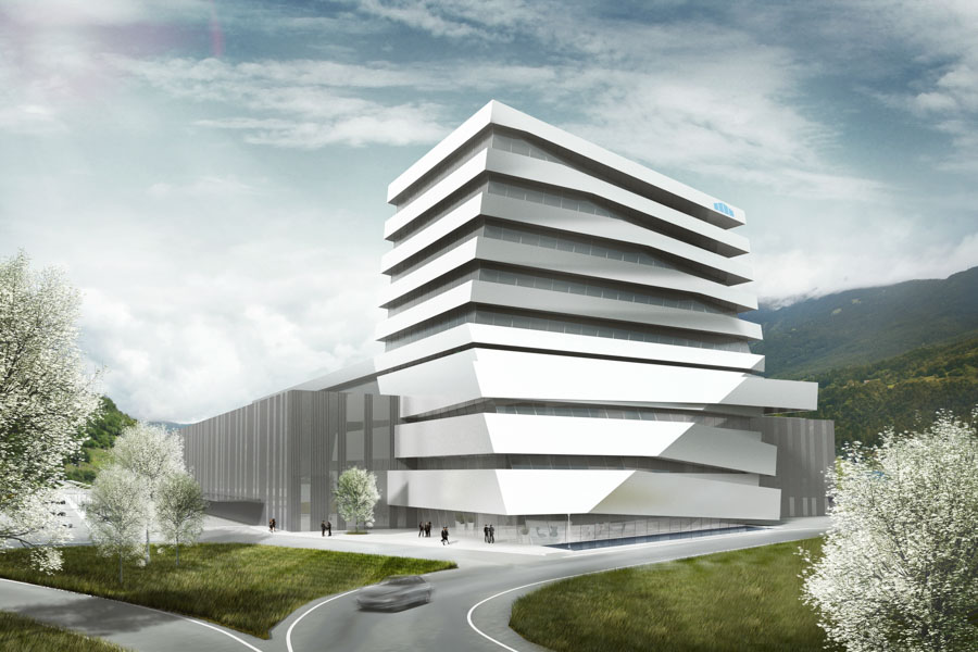 Duka AG; Bressanone; sede aziendale; Uffici; monovolume architecture + design; architettura Alto Adige; architettura moderna; monovolume architetti; concorso architettura