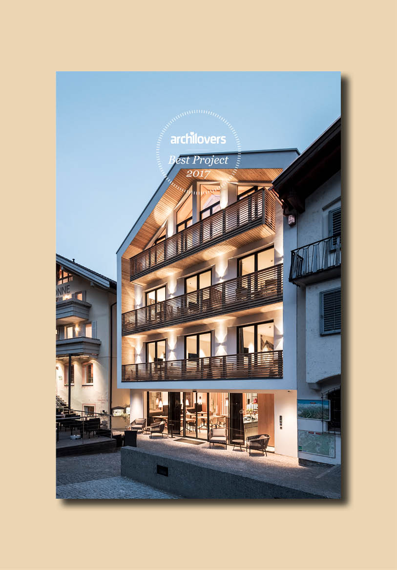 Architekturpreis; Alpin und stylehotel die Sonne; archilovers; Gewinner; Bestes Projekt 2017; studio monovolume architecture + design; monovolume Bozen; Architektur Südtirol; studio architecture bozen; monovolume architects