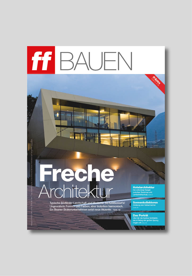 Press, magazine architettura, rivista architettura, abbonamenti riviste, pubblicazione, cover, copertina, pubblicazione di architettura; studio monovolume architecture + design; monovolume Bolzano; architettura Alto Adige; studio architettura bolzano; monovolume architetti