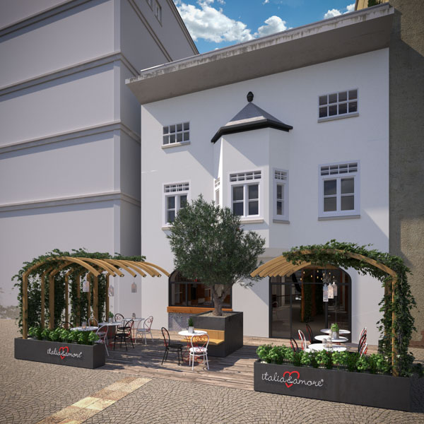 Italia&Amore; Bolzano; Ristorante; Via Argentieri; ristorante alto adige; Interior Design; Mangiare in Alto Adige; Ristoranti in Alto Adige; Dolomiti Alto Adige; monovolume architecture + design; architettura Alto Adige; architettura moderna; monovolume architetti